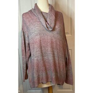 American Eagle Pink Lavender Ombre Long Sleeve‎ Cowl Neck Sweater Small